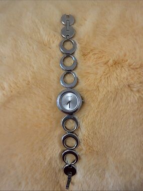 DKNY Silver Tone Stainless Steel Chain Bracelet Watch